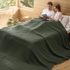image:imageBedsure 100 Cotton Oversized King Blanket for Spring Summer Waffle Weave Couch Cover California King Blanket Thin Lightweight Breathable Bedding Gifts for Women Men Teens Linen 120x94Olive Green