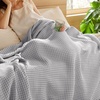 image:imageBedsure 100 Cotton Oversized King Blanket for Spring Summer Waffle Weave Couch Cover California King Blanket Thin Lightweight Breathable Bedding Gifts for Women Men Teens Linen 120x94Grey