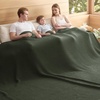 image:imageBedsure 100 Cotton Oversized King Blanket for Spring Summer Waffle Weave Couch Cover California King Blanket Thin Lightweight Breathable Bedding Gifts for Women Men Teens Linen 120x94Olive Green