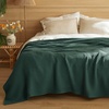 image:imageBedsure 100 Cotton Oversized King Blanket for Spring Summer Waffle Weave Couch Cover California King Blanket Thin Lightweight Breathable Bedding Gifts for Women Men Teens Linen 120x94Dark Green