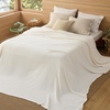 image:imageBedsure 100 Cotton Oversized King Blanket for Spring Summer Waffle Weave Couch Cover California King Blanket Thin Lightweight Breathable Bedding Gifts for Women Men Teens Linen 120x94Ivory