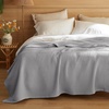 image:imageBedsure 100 Cotton Oversized King Blanket for Spring Summer Waffle Weave Couch Cover California King Blanket Thin Lightweight Breathable Bedding Gifts for Women Men Teens Linen 120x94Grey