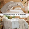 image:imageBedsure 100 Cotton Oversized King Blanket for Spring Summer Waffle Weave Couch Cover California King Blanket Thin Lightweight Breathable Bedding Gifts for Women Men Teens Linen 120x94Linen