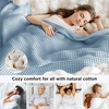 image:imageBedsure 100 Cotton Oversized King Blanket for Spring Summer Waffle Weave Couch Cover California King Blanket Thin Lightweight Breathable Bedding Gifts for Women Men Teens Linen 120x94Celestial Blue