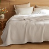 image:imageBedsure 100 Cotton Oversized King Blanket for Spring Summer Waffle Weave Couch Cover California King Blanket Thin Lightweight Breathable Bedding Gifts for Women Men Teens Linen 120x94Linen