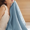 image:imageBedsure 100 Cotton Oversized King Blanket for Spring Summer Waffle Weave Couch Cover California King Blanket Thin Lightweight Breathable Bedding Gifts for Women Men Teens Linen 120x94Celestial Blue
