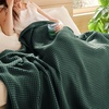 image:imageBedsure 100 Cotton Oversized King Blanket for Spring Summer Waffle Weave Couch Cover California King Blanket Thin Lightweight Breathable Bedding Gifts for Women Men Teens Linen 120x94Dark Green