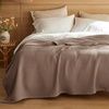 image:imageBedsure 100 Cotton Oversized King Blanket for Spring Summer Waffle Weave Couch Cover California King Blanket Thin Lightweight Breathable Bedding Gifts for Women Men Teens Linen 120x94Coffee Brown