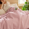 image:imageBedsure 100 Cotton Oversized King Blanket for Spring Summer Waffle Weave Couch Cover California King Blanket Thin Lightweight Breathable Bedding Gifts for Women Men Teens Linen 120x94Pink