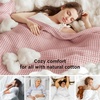 image:imageBedsure 100 Cotton Oversized King Blanket for Spring Summer Waffle Weave Couch Cover California King Blanket Thin Lightweight Breathable Bedding Gifts for Women Men Teens Linen 120x94Pink