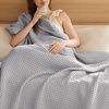 image:imageBedsure 100 Cotton Oversized King Blanket for Spring Summer Waffle Weave Couch Cover California King Blanket Thin Lightweight Breathable Bedding Gifts for Women Men Teens Linen 120x94Grey