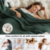 image:imageBedsure 100 Cotton Oversized King Blanket for Spring Summer Waffle Weave Couch Cover California King Blanket Thin Lightweight Breathable Bedding Gifts for Women Men Teens Linen 120x94Dark Green