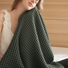 image:imageBedsure 100 Cotton Oversized King Blanket for Spring Summer Waffle Weave Couch Cover California King Blanket Thin Lightweight Breathable Bedding Gifts for Women Men Teens Linen 120x94Olive Green