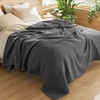 image:imageBedsure 100 Cotton Oversized King Blanket for Spring Summer Waffle Weave Couch Cover California King Blanket Thin Lightweight Breathable Bedding Gifts for Women Men Teens Linen 120x94Dark Grey