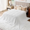 image:imageBedsure 100 Cotton Teal Blanket Queen Size for Bed  Cooling Breathable and Soft for Summer Thick Cozy Waffle Weave Blanket Gifts for Women 90x90 Inches01 White