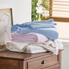 image:imageBedsure 100 Cotton Teal Blanket Queen Size for Bed  Cooling Breathable and Soft for Summer Thick Cozy Waffle Weave Blanket Gifts for Women 90x90 Inches09 Sky Blue