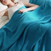 image:imageBedsure 100 Cotton Teal Blanket Queen Size for Bed  Cooling Breathable and Soft for Summer Thick Cozy Waffle Weave Blanket Gifts for Women 90x90 Inches19 Teal Blue