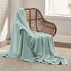 image:imageBedsure 100 Cotton Teal Blanket Queen Size for Bed  Cooling Breathable and Soft for Summer Thick Cozy Waffle Weave Blanket Gifts for Women 90x90 Inches14 Mint
