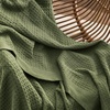 image:imageBedsure 100 Cotton Teal Blanket Queen Size for Bed  Cooling Breathable and Soft for Summer Thick Cozy Waffle Weave Blanket Gifts for Women 90x90 Inches11 Moss Green