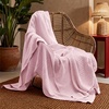 image:imageBedsure 100 Cotton Teal Blanket Queen Size for Bed  Cooling Breathable and Soft for Summer Thick Cozy Waffle Weave Blanket Gifts for Women 90x90 Inches06 Pink
