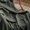 image:imageBedsure 100 Cotton Teal Blanket Queen Size for Bed  Cooling Breathable and Soft for Summer Thick Cozy Waffle Weave Blanket Gifts for Women 90x90 Inches05 Olive Green