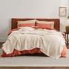 image:imageBedsure 100 Cotton Teal Blanket Queen Size for Bed  Cooling Breathable and Soft for Summer Thick Cozy Waffle Weave Blanket Gifts for Women 90x90 Inches10 Yellowish Cream