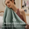 image:imageBedsure 100 Cotton Teal Blanket Queen Size for Bed  Cooling Breathable and Soft for Summer Thick Cozy Waffle Weave Blanket Gifts for Women 90x90 Inches04 Sage Green