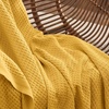 image:imageBedsure 100 Cotton Teal Blanket Queen Size for Bed  Cooling Breathable and Soft for Summer Thick Cozy Waffle Weave Blanket Gifts for Women 90x90 Inches15 Mustard Yellow