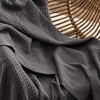 image:imageBedsure 100 Cotton Teal Blanket Queen Size for Bed  Cooling Breathable and Soft for Summer Thick Cozy Waffle Weave Blanket Gifts for Women 90x90 Inches12 Dark Grey