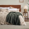 image:imageBedsure 100 Cotton Teal Blanket Queen Size for Bed  Cooling Breathable and Soft for Summer Thick Cozy Waffle Weave Blanket Gifts for Women 90x90 Inches05 Olive Green