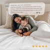 image:imageBedsure 100 Cotton Teal Blanket Queen Size for Bed  Cooling Breathable and Soft for Summer Thick Cozy Waffle Weave Blanket Gifts for Women 90x90 Inches01 White