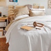 image:imageBedsure 100 Cotton Teal Blanket Queen Size for Bed  Cooling Breathable and Soft for Summer Thick Cozy Waffle Weave Blanket Gifts for Women 90x90 Inches01 White