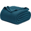 image:imageBedsure 100 Cotton Teal Blanket Queen Size for Bed  Cooling Breathable and Soft for Summer Thick Cozy Waffle Weave Blanket Gifts for Women 90x90 Inches07 Teal