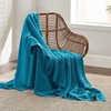 image:imageBedsure 100 Cotton Teal Blanket Queen Size for Bed  Cooling Breathable and Soft for Summer Thick Cozy Waffle Weave Blanket Gifts for Women 90x90 Inches19 Teal Blue