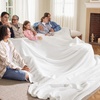 image:imageBedsure 100 Cotton Teal Blanket Queen Size for Bed  Cooling Breathable and Soft for Summer Thick Cozy Waffle Weave Blanket Gifts for Women 90x90 Inches01 White