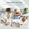 image:imageBedsure 100 Cotton Teal Blanket Queen Size for Bed  Cooling Breathable and Soft for Summer Thick Cozy Waffle Weave Blanket Gifts for Women 90x90 Inches01 White
