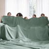 image:imageBedsure 100 Cotton Teal Blanket Queen Size for Bed  Cooling Breathable and Soft for Summer Thick Cozy Waffle Weave Blanket Gifts for Women 90x90 Inches04 Sage Green