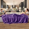 image:imageBedsure 100 Cotton Teal Blanket Queen Size for Bed  Cooling Breathable and Soft for Summer Thick Cozy Waffle Weave Blanket Gifts for Women 90x90 Inches18 Purple