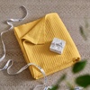 image:imageBedsure 100 Cotton Teal Blanket Queen Size for Bed  Cooling Breathable and Soft for Summer Thick Cozy Waffle Weave Blanket Gifts for Women 90x90 Inches15 Mustard Yellow
