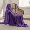 image:imageBedsure 100 Cotton Teal Blanket Queen Size for Bed  Cooling Breathable and Soft for Summer Thick Cozy Waffle Weave Blanket Gifts for Women 90x90 Inches18 Purple