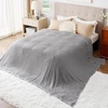 image:imageBedsure 100 Cotton Teal Blanket Queen Size for Bed  Cooling Breathable and Soft for Summer Thick Cozy Waffle Weave Blanket Gifts for Women 90x90 Inches08 Grey
