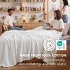 image:imageBedsure 100 Cotton Teal Blanket Queen Size for Bed  Cooling Breathable and Soft for Summer Thick Cozy Waffle Weave Blanket Gifts for Women 90x90 Inches01 White