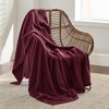image:imageBedsure 100 Cotton Teal Blanket Queen Size for Bed  Cooling Breathable and Soft for Summer Thick Cozy Waffle Weave Blanket Gifts for Women 90x90 Inches22 Red
