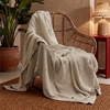 image:imageBedsure 100 Cotton Teal Blanket Queen Size for Bed  Cooling Breathable and Soft for Summer Thick Cozy Waffle Weave Blanket Gifts for Women 90x90 Inches03 Taupe