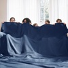 image:imageBedsure 100 Cotton Teal Blanket Queen Size for Bed  Cooling Breathable and Soft for Summer Thick Cozy Waffle Weave Blanket Gifts for Women 90x90 Inches10 Navy