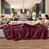 image:imageBedsure 100 Cotton Teal Blanket Queen Size for Bed  Cooling Breathable and Soft for Summer Thick Cozy Waffle Weave Blanket Gifts for Women 90x90 Inches22 Red