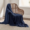 image:imageBedsure 100 Cotton Teal Blanket Queen Size for Bed  Cooling Breathable and Soft for Summer Thick Cozy Waffle Weave Blanket Gifts for Women 90x90 Inches18 Pageant Blue