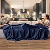 image:imageBedsure 100 Cotton Teal Blanket Queen Size for Bed  Cooling Breathable and Soft for Summer Thick Cozy Waffle Weave Blanket Gifts for Women 90x90 Inches18 Pageant Blue