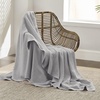 image:imageBedsure 100 Cotton Teal Blanket Queen Size for Bed  Cooling Breathable and Soft for Summer Thick Cozy Waffle Weave Blanket Gifts for Women 90x90 Inches08 Grey