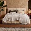 image:imageBedsure 100 Cotton Teal Blanket Queen Size for Bed  Cooling Breathable and Soft for Summer Thick Cozy Waffle Weave Blanket Gifts for Women 90x90 Inches02 Beige